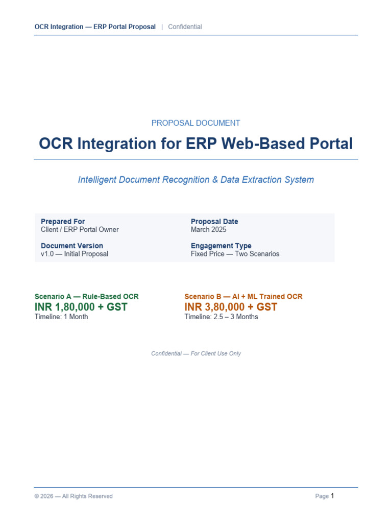 OCR ERP Portal Proposal | PDF | Optical Character Recognition ...