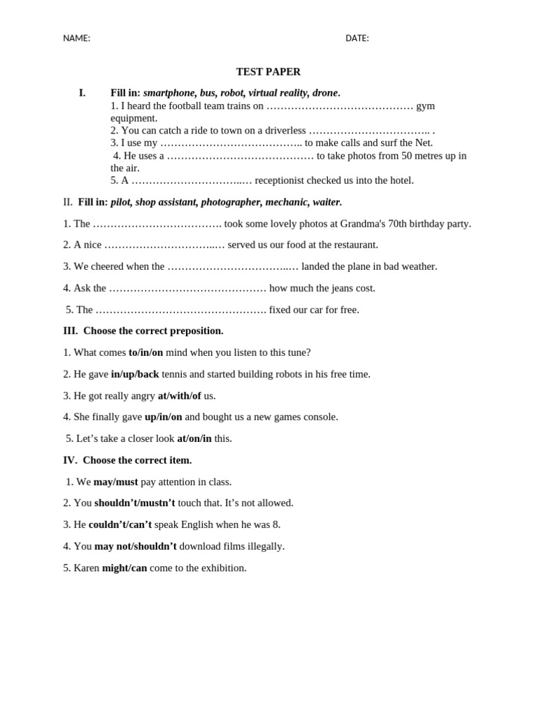 Test 7 Unit 4 | PDF