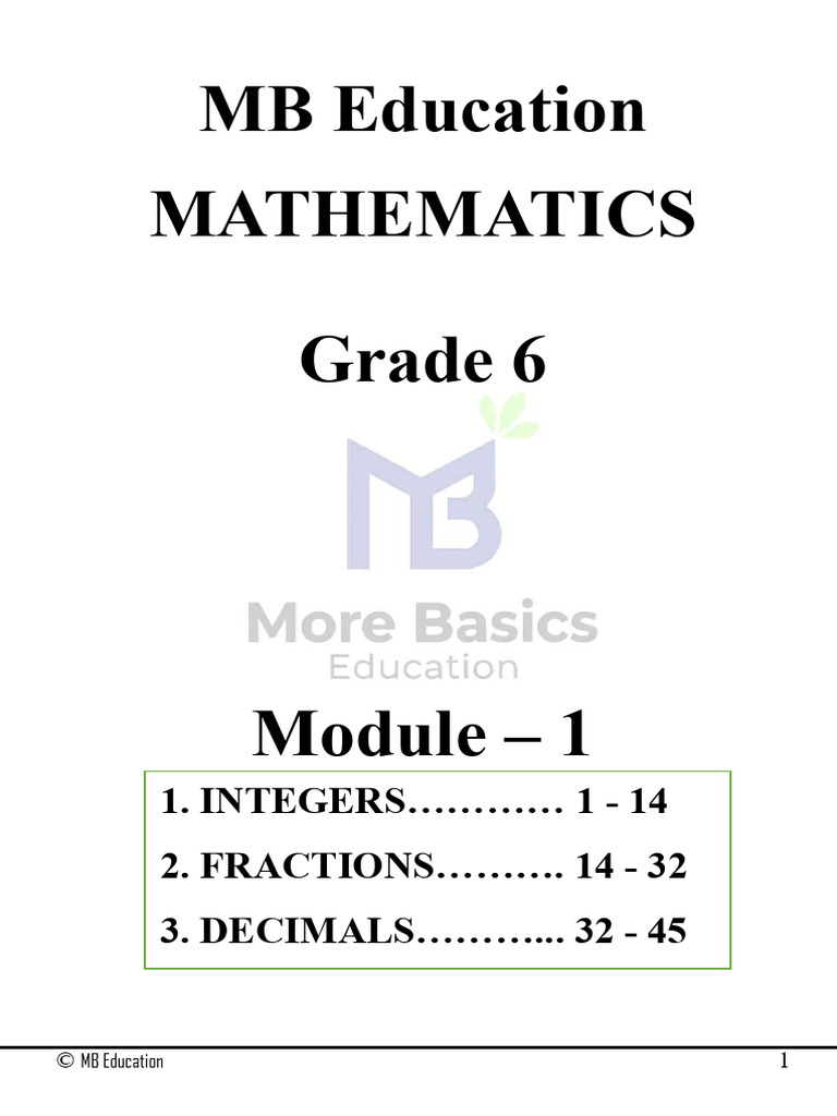 C6 Module1 | PDF | Multiplication | Mathematics