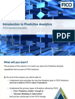 Introduction To Predictive Analytics: FICO Solutions Education