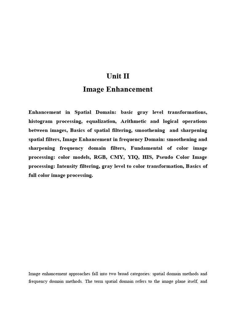 DIP Unit 2 Vijay Chakole - 1 | PDF | Logarithm | Digital Signal Processing