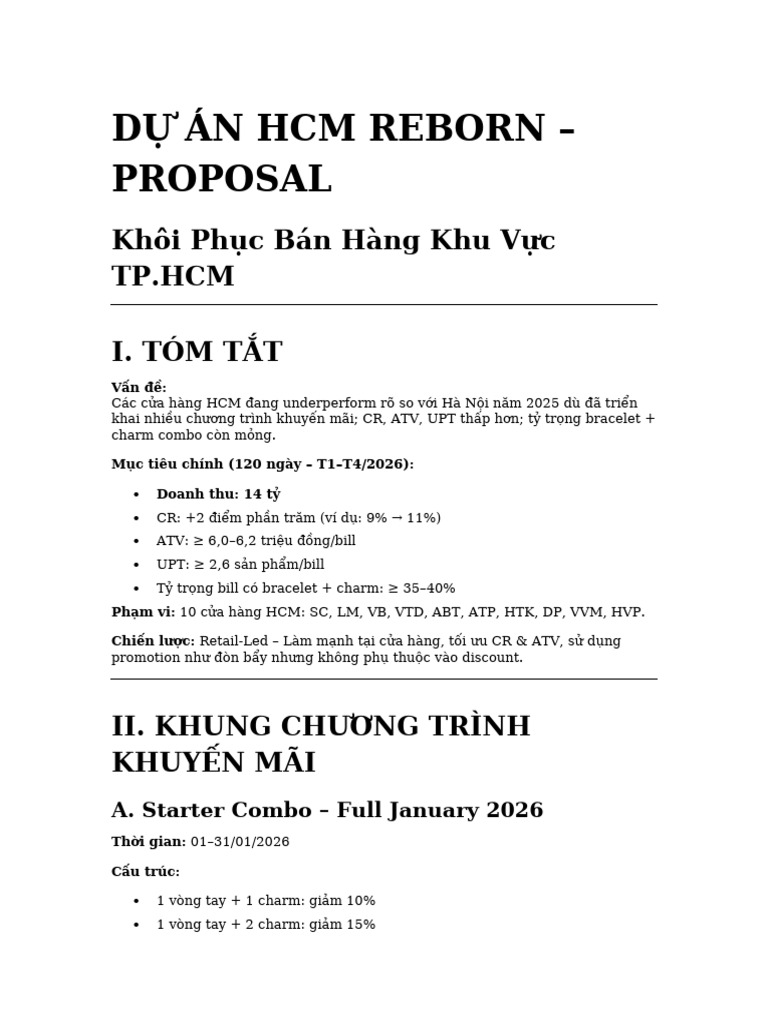HCM Reborn Proposal | PDF