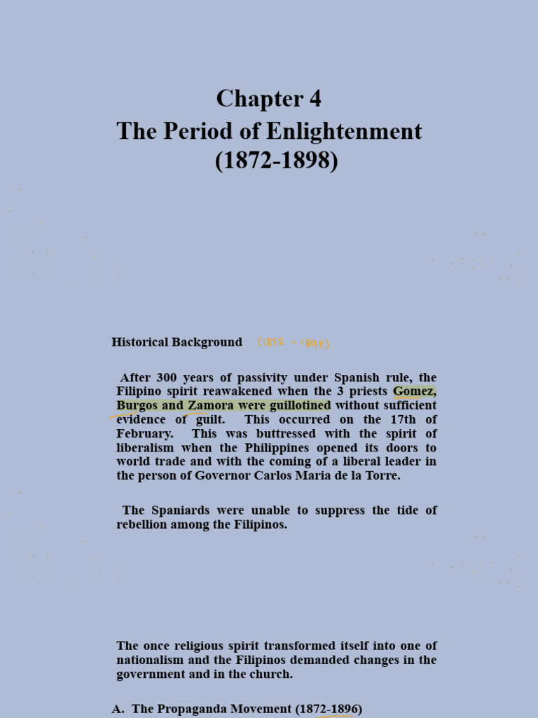 Periods of Philippine Lit (Propoganda - Revolutionary) | PDF | Spanish ...