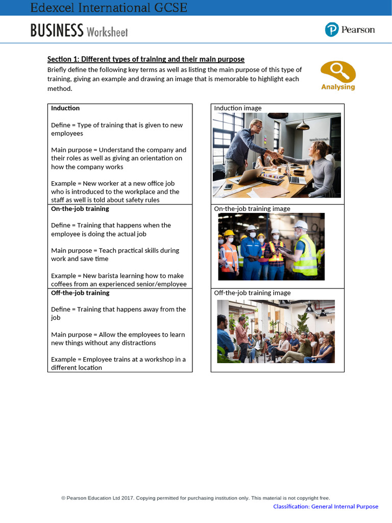 Worksheet 20 Training | PDF
