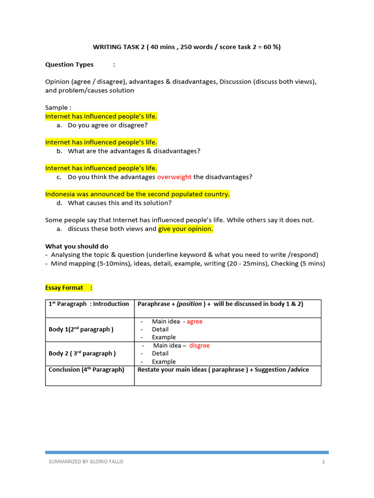 Lesson - Writing Task 2 - Carla | PDF | Reason | Cognition