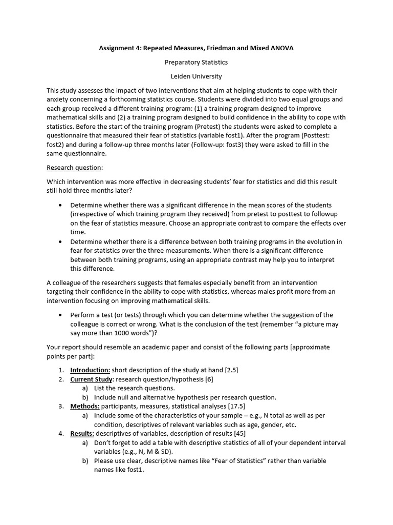 Assignment 3 ANOVA II | PDF | Statistics | Student's T Test