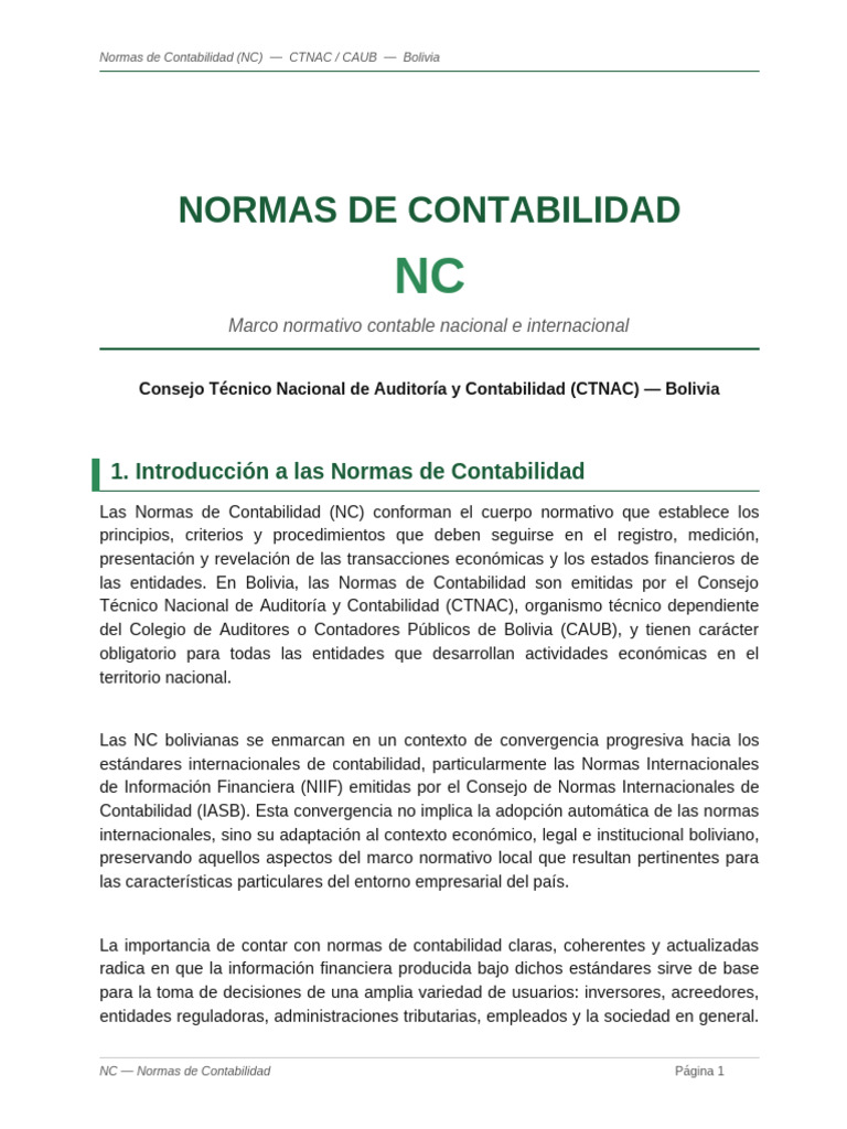 NC Normas de Contabilidad | PDF | Contabilidad | Estado financiero