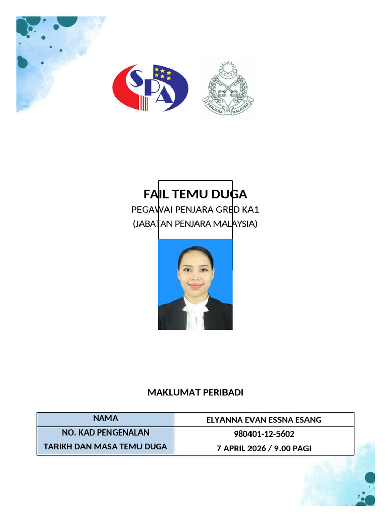 Template Temu Duga Elyanna Evan | PDF