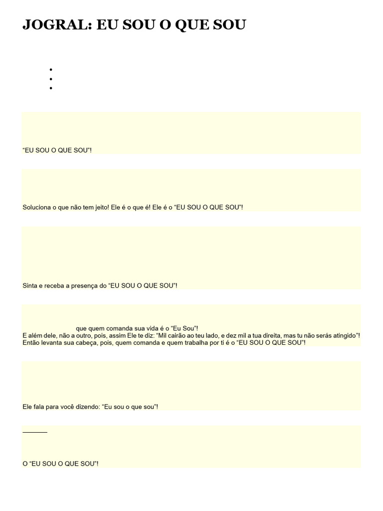 Jogral - Eu Sou o Que Sou | PDF