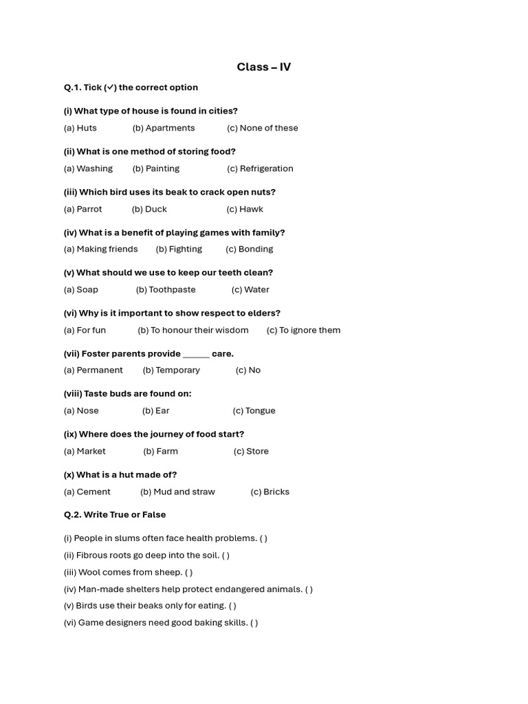 Class IV | PDF