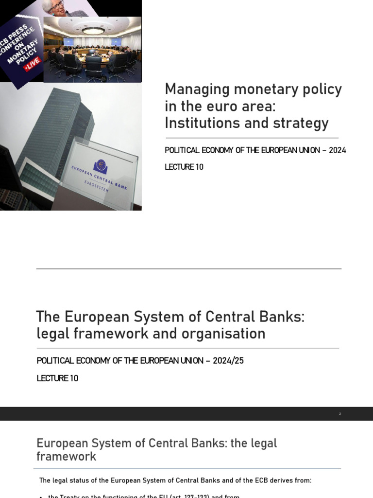 2024-25 PEEU 10 ECB MP Organization and Strategy | PDF | European ...