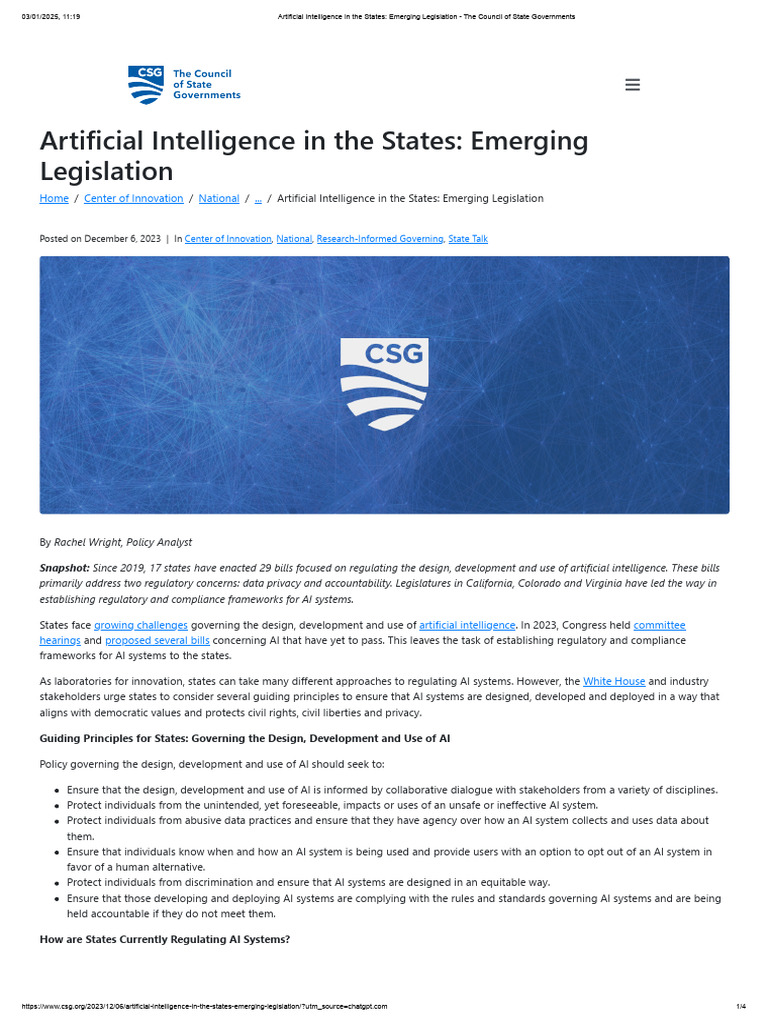 Artificial Intelligence in The States Emerging | PDF | Artificial ...