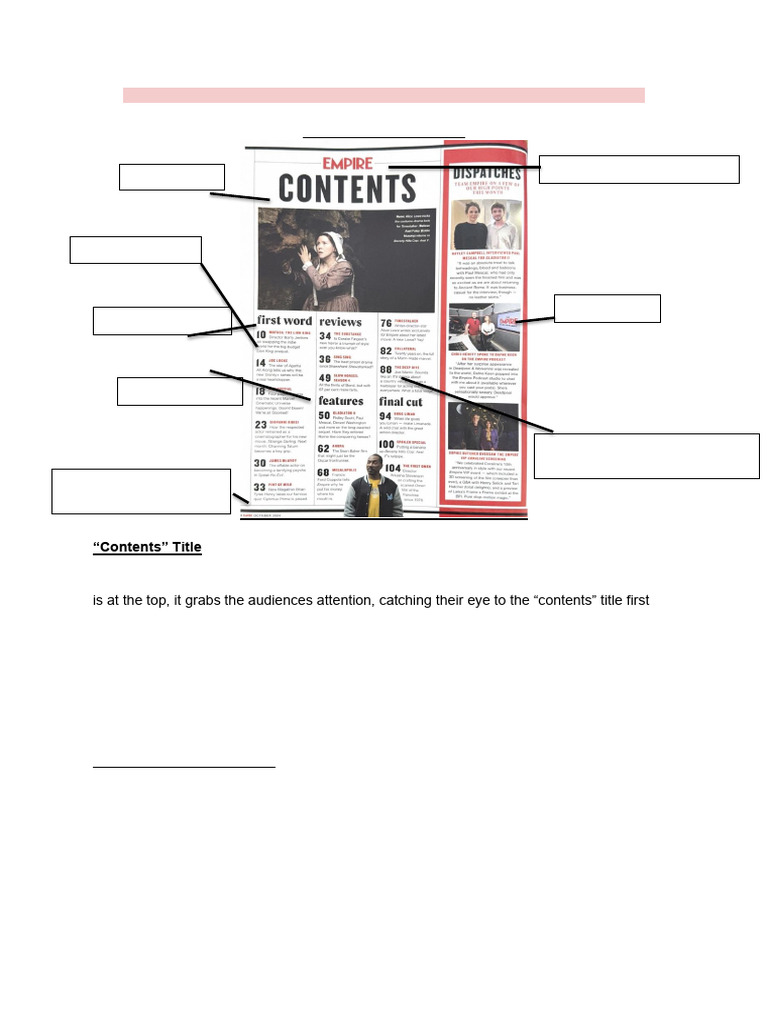 Contents Page Analysis | PDF | Page Layout | Typefaces