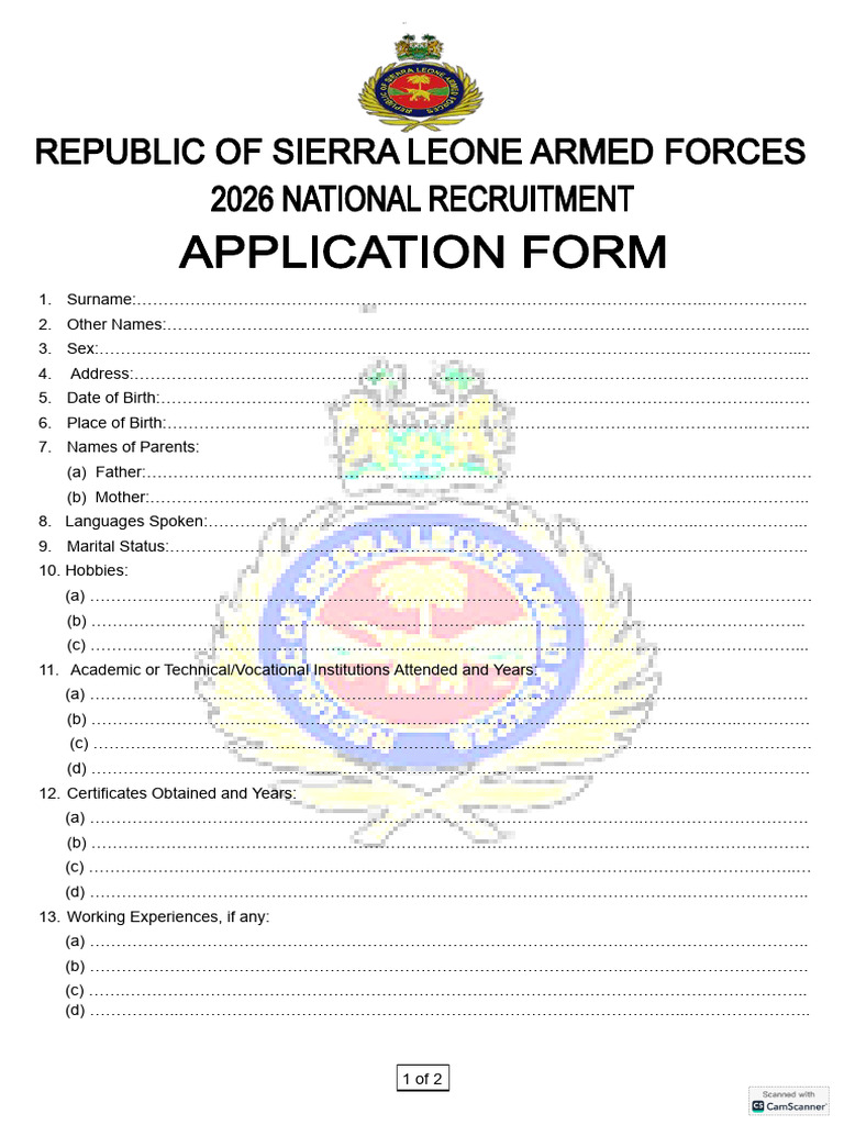 Rslaf Application Form 2026aa | PDF | Chess Theory | Chess