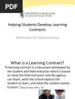 Social Work Learning Contract Template | PDF | Goal | Evaluation
