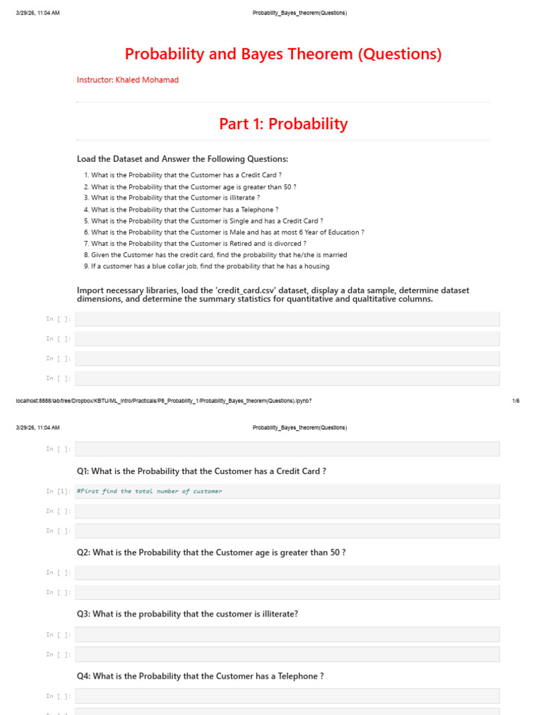 Probability Bayes Theorem (Questions) | PDF | Flood