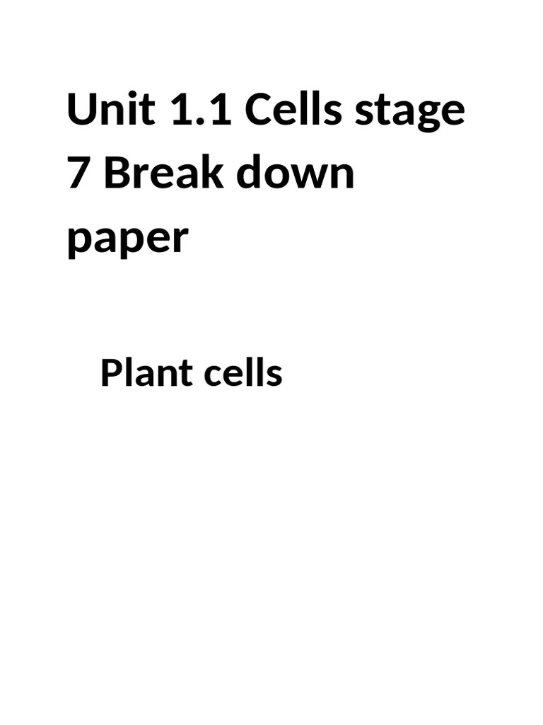 Unit 1.1 Science Grade 6 | PDF