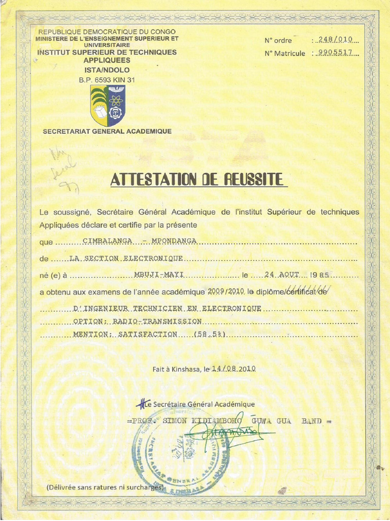 Attestation | PDF