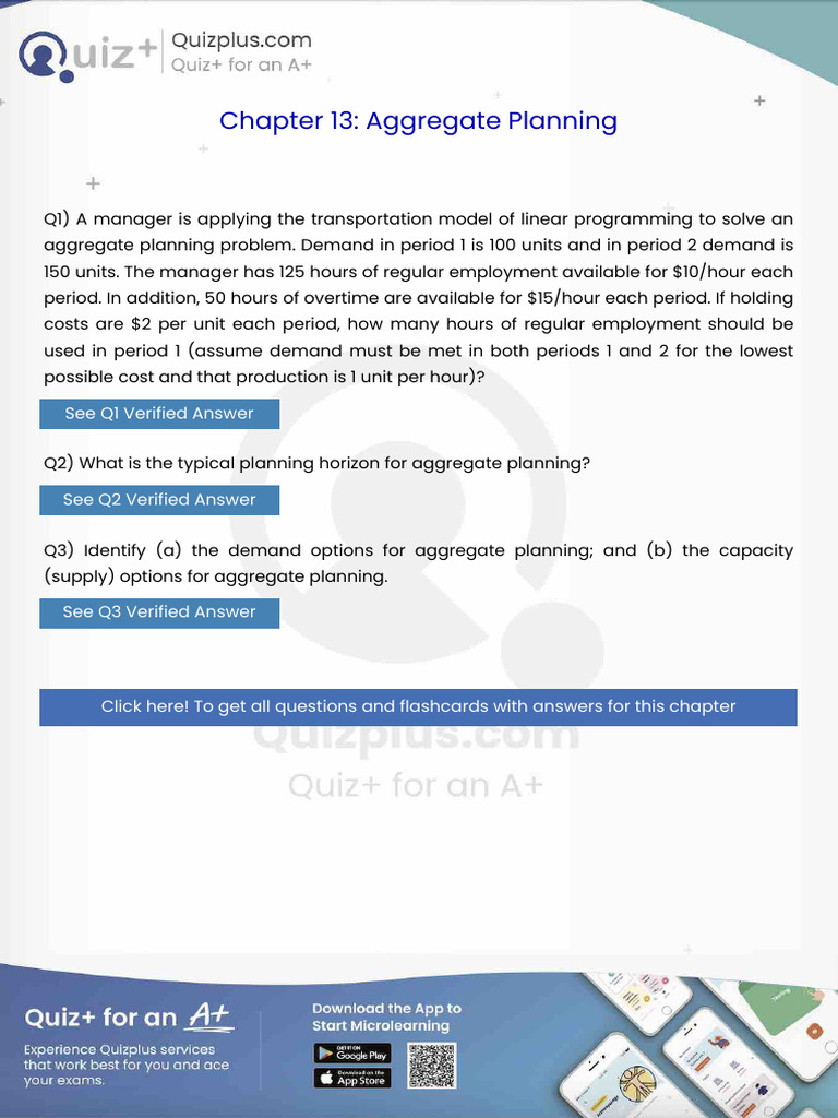 A Manager Is Applying The Transportation Model of Linear Programming To ...