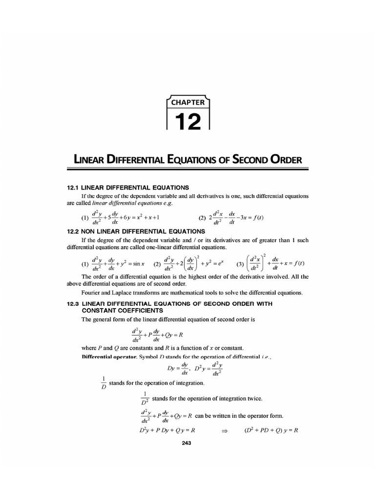 Linear de of 2nd Order | PDF