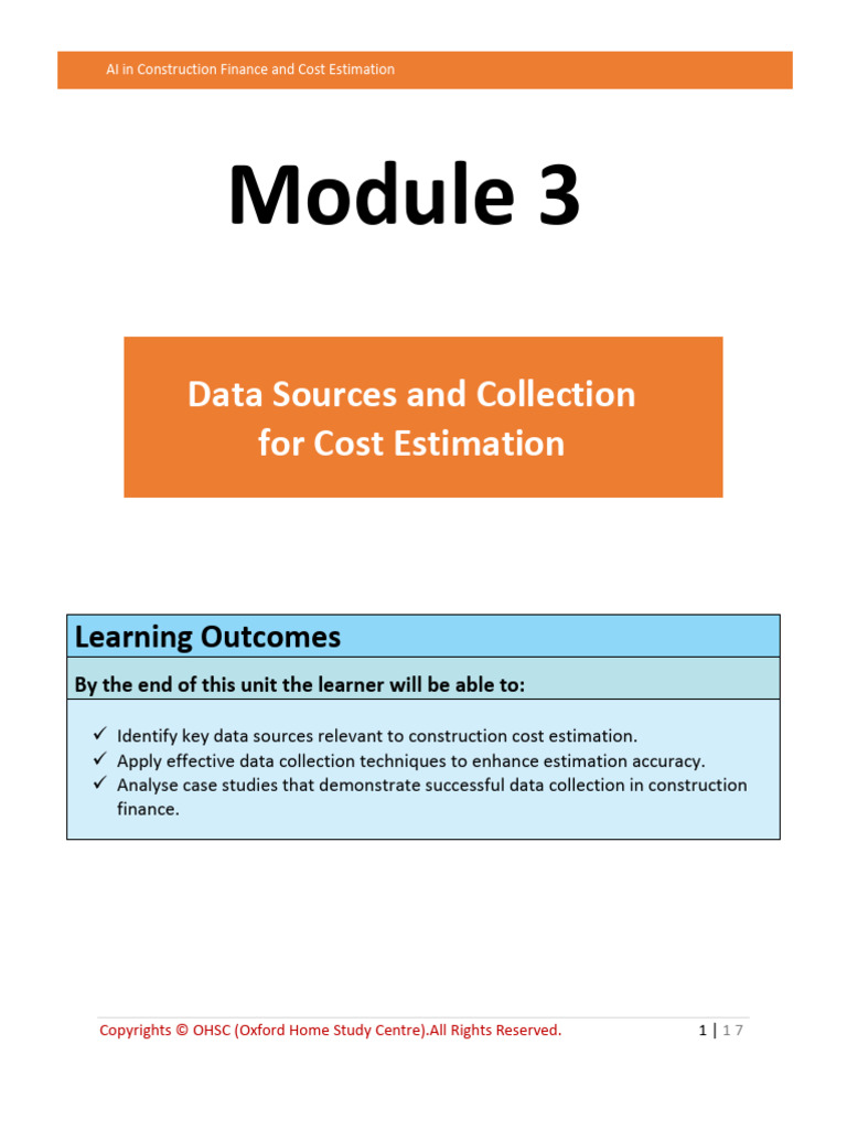 1741157795module 3 Data Sources and Collection For Cost Estimation ...