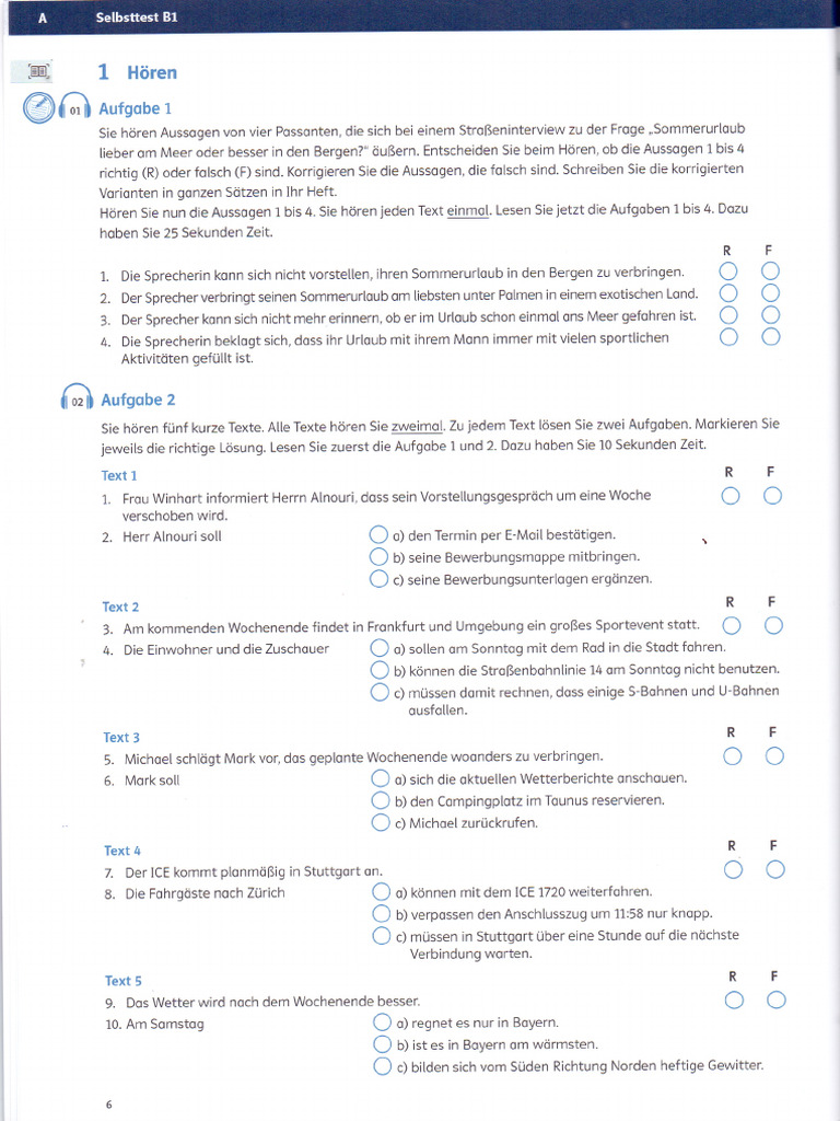 Horen Und Sprechen B2 | PDF