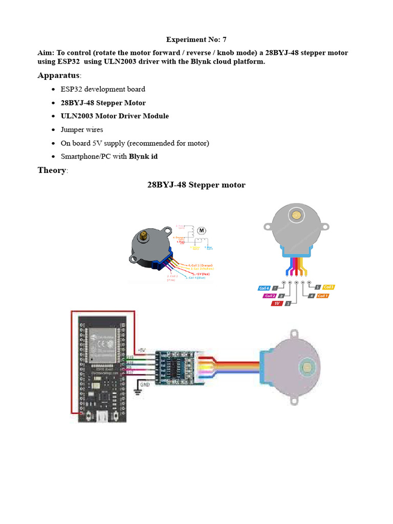 Stepper Motor Control Using ESP32and Blynk AppN | PDF | Power Supply ...