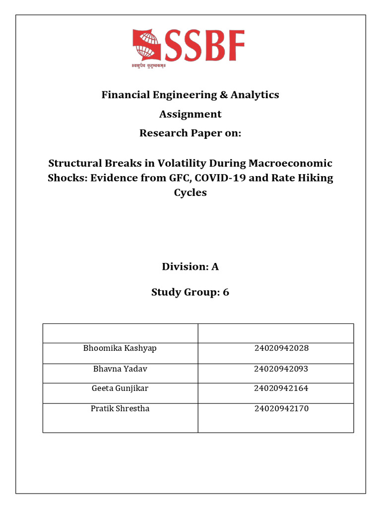 Group 6 - Financial Engineering | PDF | Arbitrage | Macroeconomics