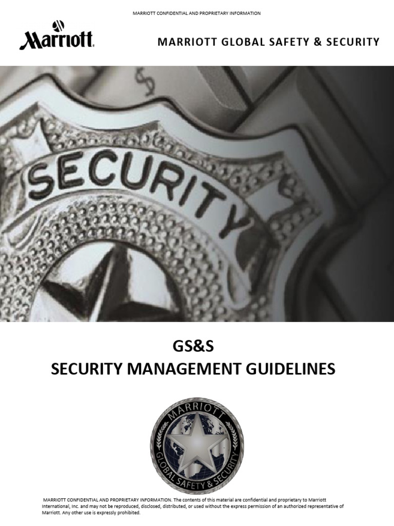 GS&S Security Management Guidelines: Marriott Global Safety & Security ...