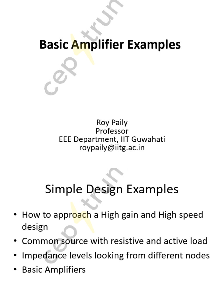 Module 4 - Basic Amplifier Design | PDF | Amplifier | Field Effect ...