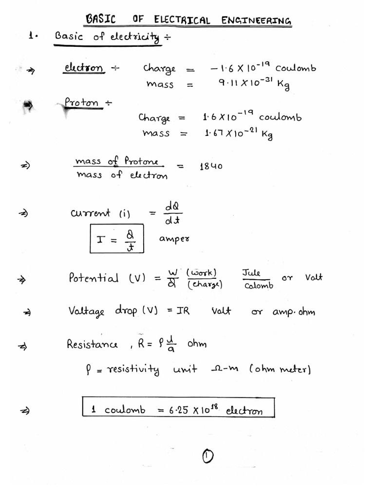Basic Electrical Engineering SHORT NOTES PDF - 260331 - 193745 | PDF