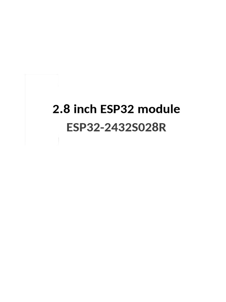ESP32 2432S028 Specifications en | PDF | Liquid Crystal Display | Rgb ...