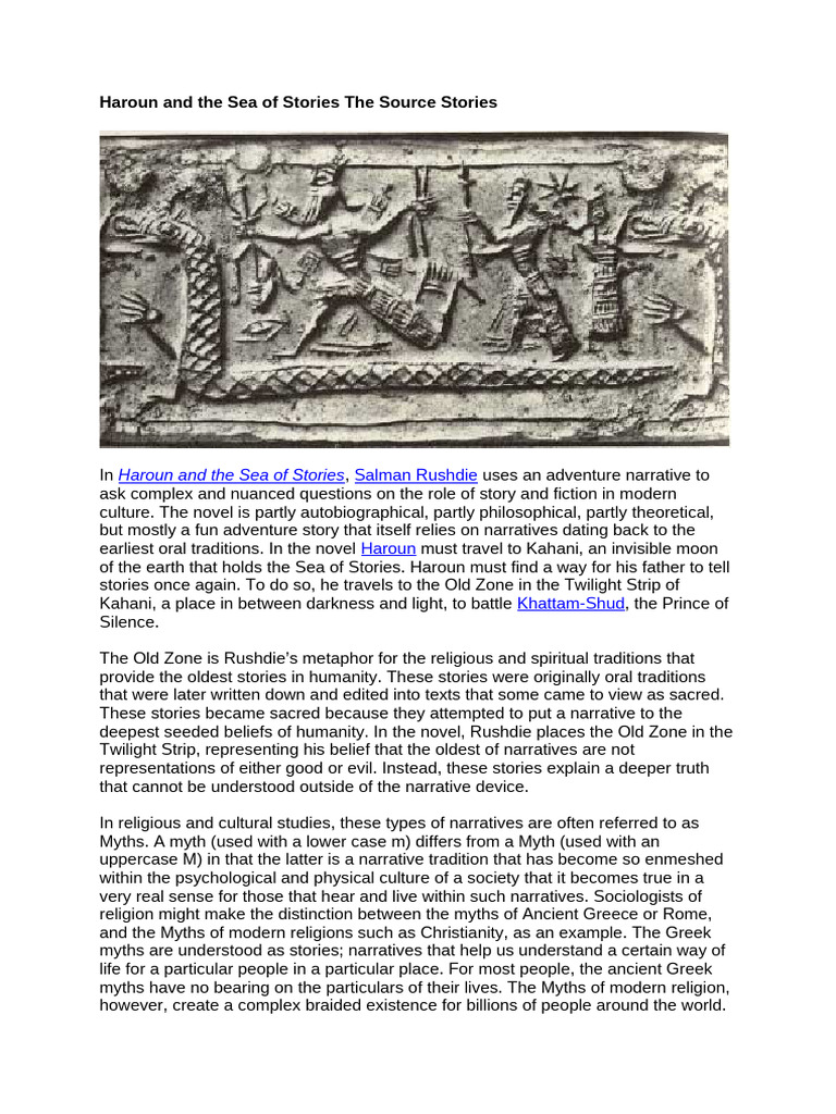 Haroun Source Stories & Links | PDF | Genesis Creation Narrative ...