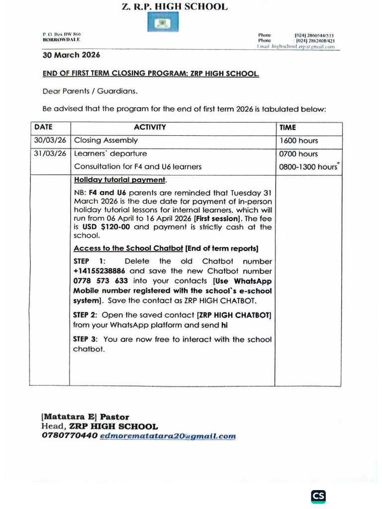 Closing Program | PDF