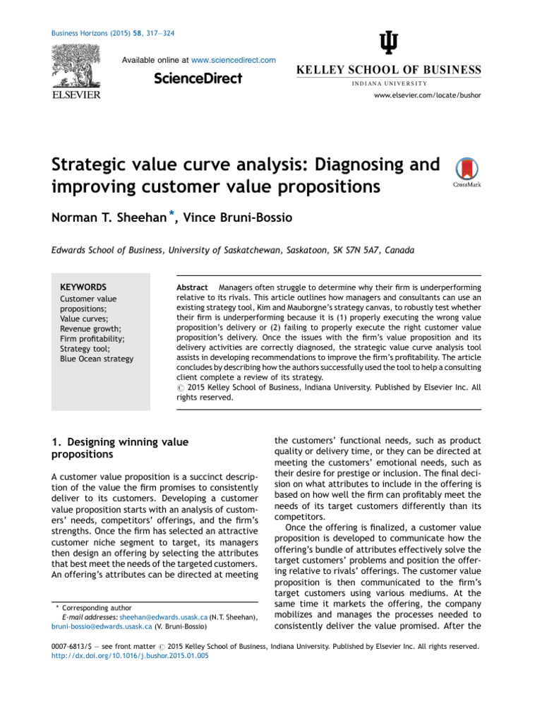 Strategic Value Curve | PDF | Business | Marketing