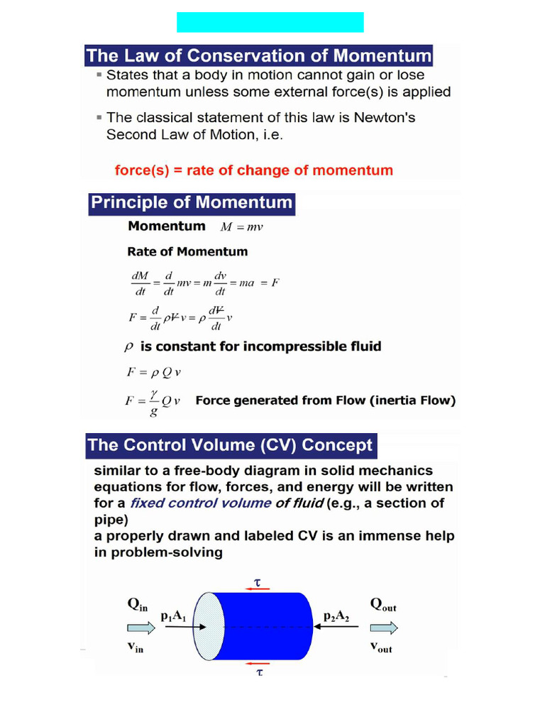 Principle of Momentum | PDF