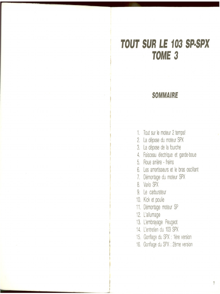 Tout Sur Le 103 SP SPX | PDF