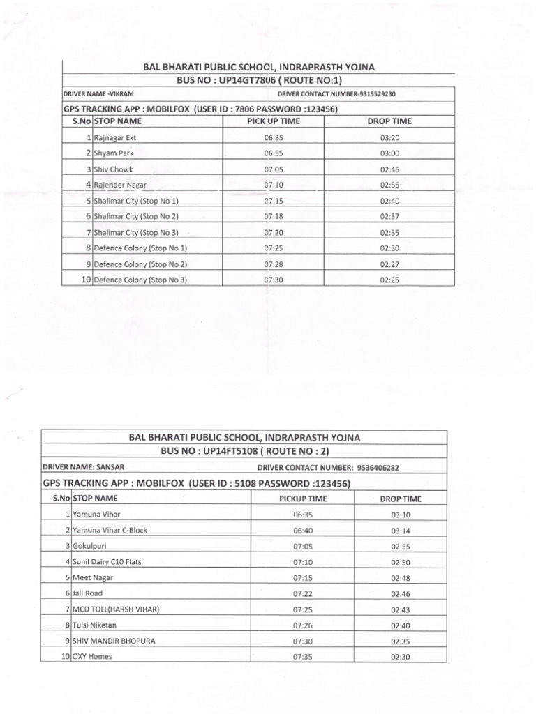 Bus Route | PDF