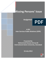 Missing Persons' Issue