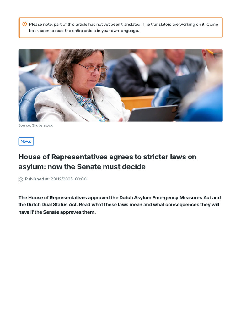 House of Representatives Agrees To Stricter Laws On Asylum Now The ...