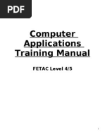 Computer Applications Training Manual