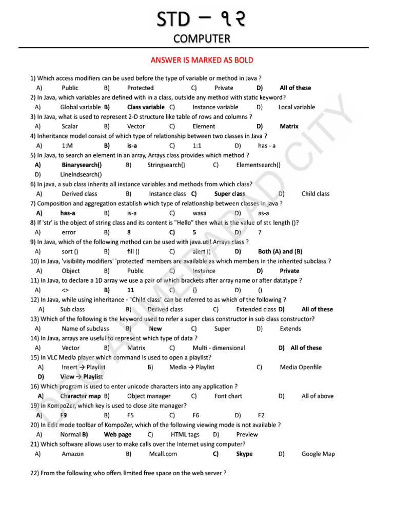 12EM Computer Studies - Students | PDF