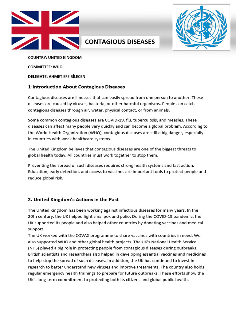 UK Position Paper | PDF | Infection | Vaccines