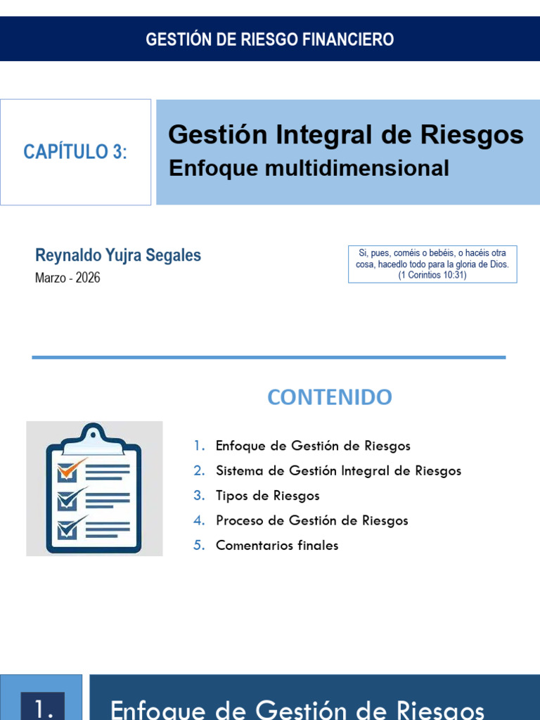 GRF-3 Gestión Integral de Riesgos - PARTE 1 MAR-2026 | PDF | Riesgo ...