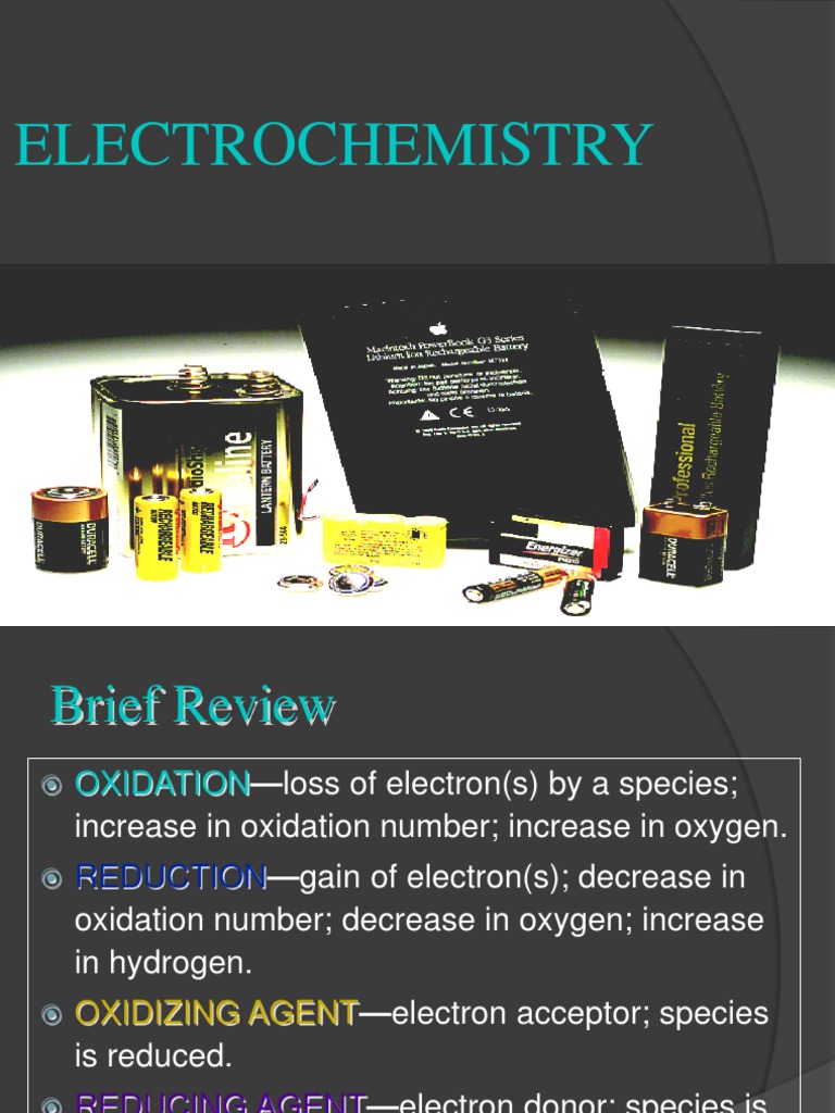 Electrozz PDF Redox Electrochemistry