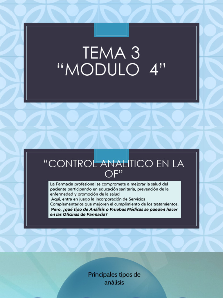 Tema 3 Modulo 4 | PDF | Farmacia | Residuos