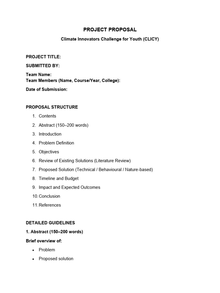 Proposal Format CLICY | PDF