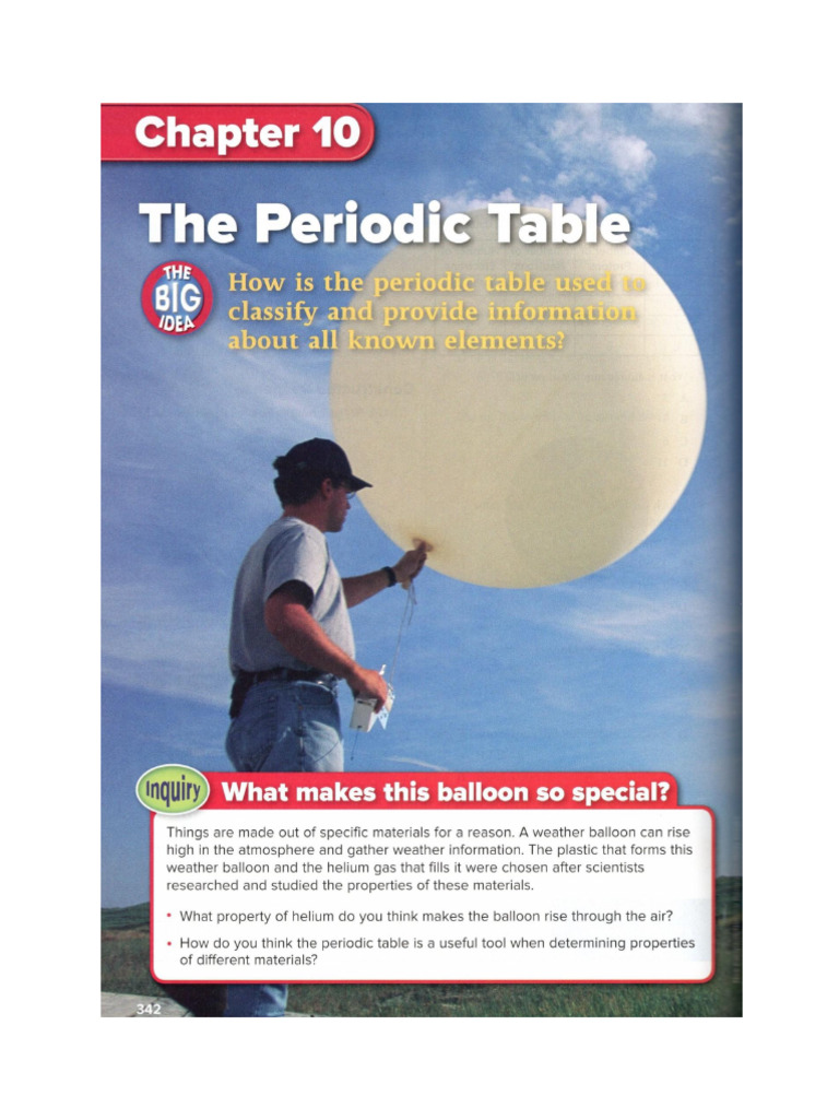 Chapter 10 The Periodic Table | PDF