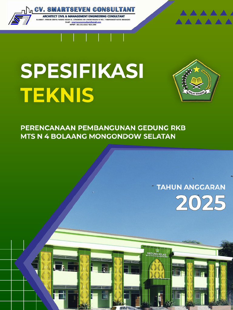 Spesifikasi Mts N 4 Bolsel Final Rev | PDF