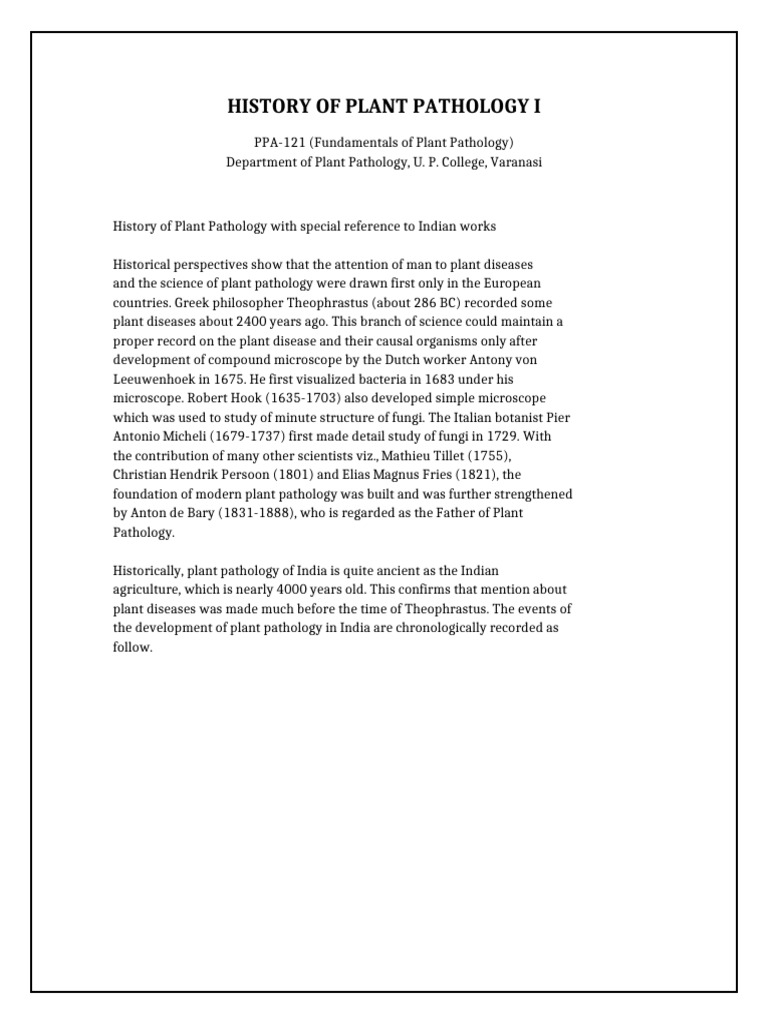 Plant Pathology Assignment | PDF